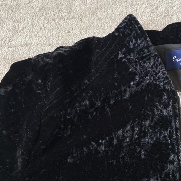 Splendid Black Velvet Bomber Jacket - Picture 7 of 12